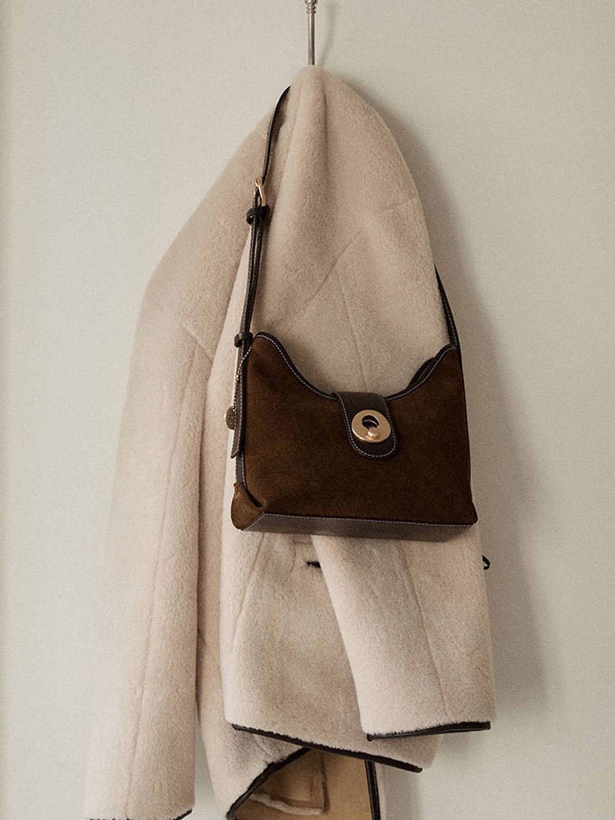 옴니포턴트(OMNIPOTENT) momentum tote bag(small) _Suede brown