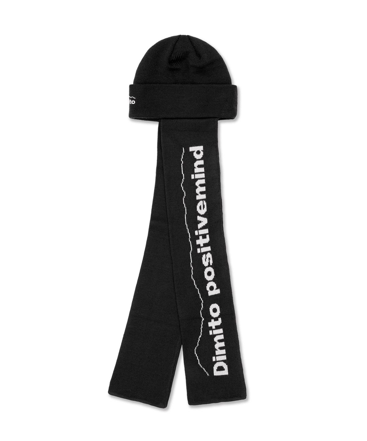 디미토(DIMITO) MUFF KNIT BEANIE BLACK