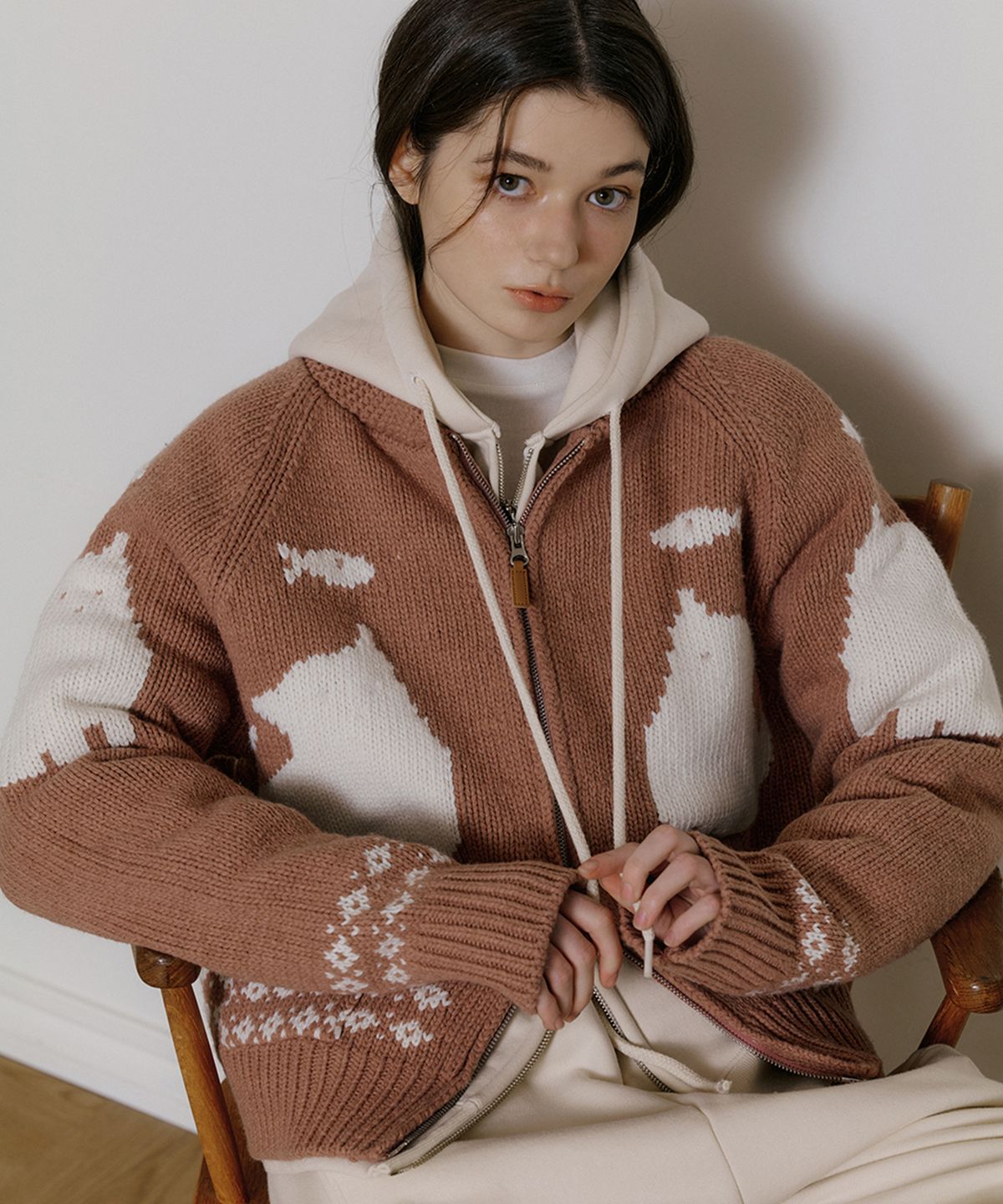 리올그(REORG) COZY CAT COWICHAN DUSTY PINK
