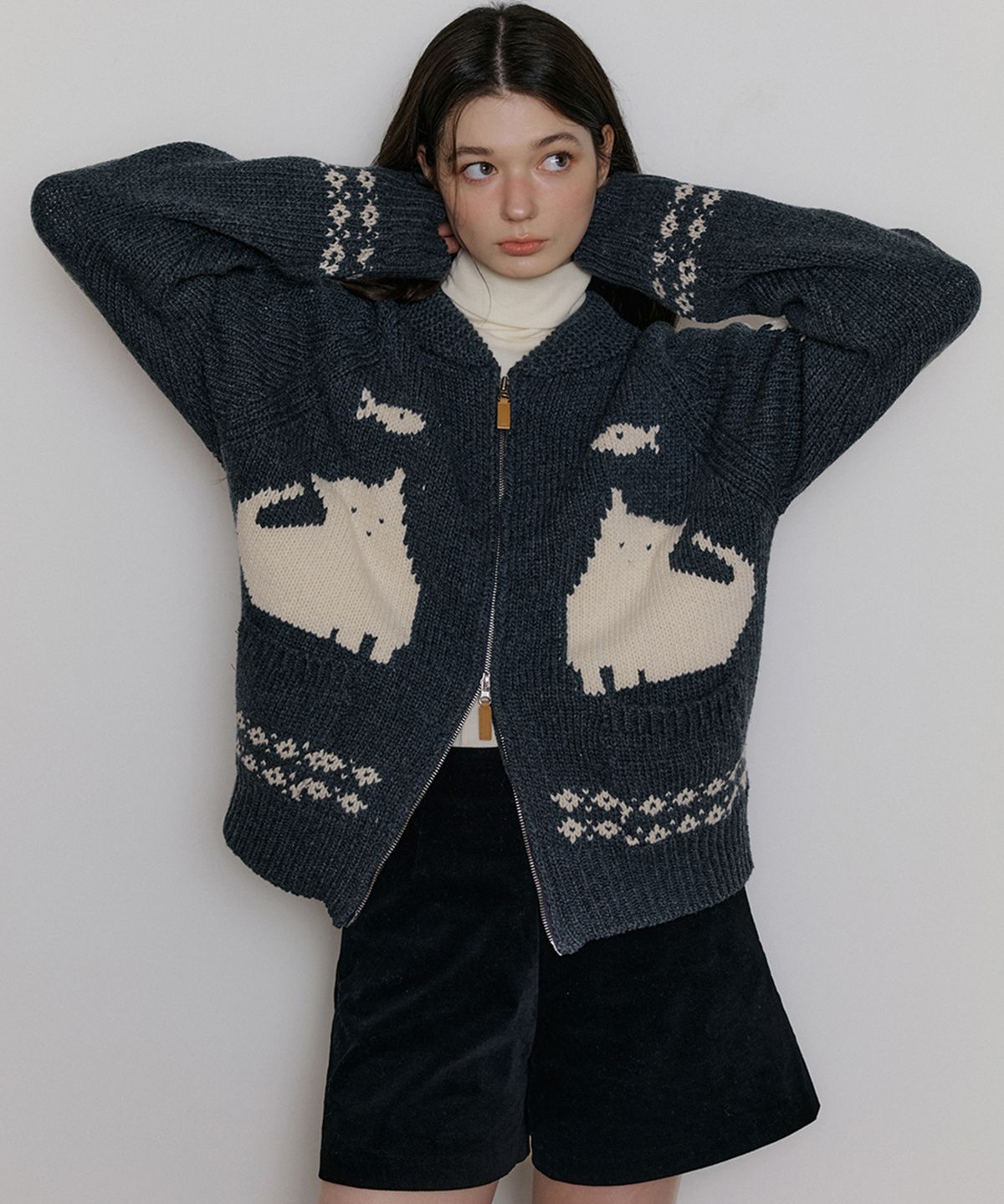 리올그(REORG) COZY CAT COWICHAN CHARCOAL