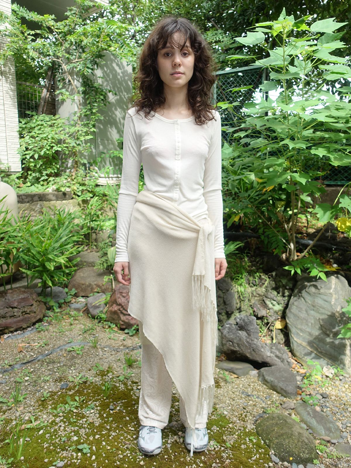 누아누(NUUANU) Kohei Shawl_Pearl