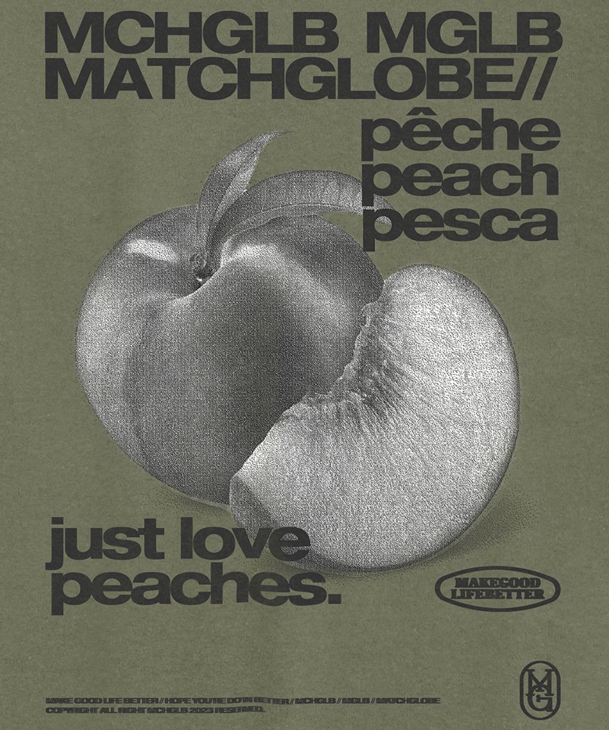 매치글로브(MATCHGLOBE) 피치스 슬림 스판 롱슬리브 티(카키)