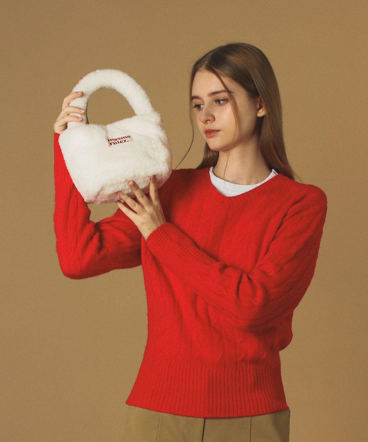 마스마룰즈(MASMARULEZ) [체인스트랩세트] bodry tote bag_white