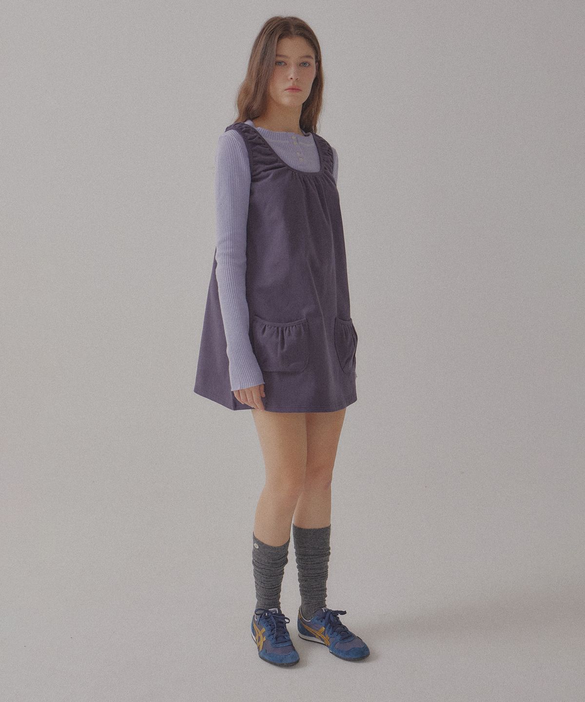 디어스토커(DEARSTALKER) ARYA PLAIN RIBBED KNEE SOCKS - 3 COLOR