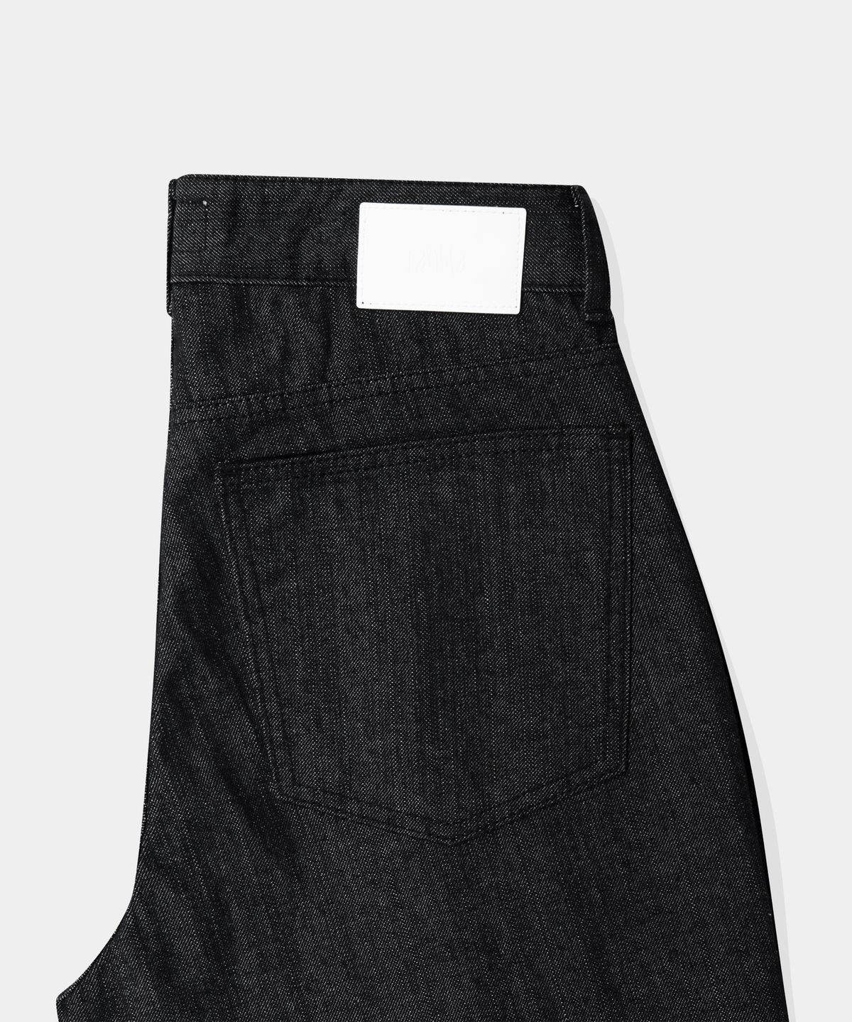 람블라(RAMBLA) SLUB 원턱 세미 와이드 데님 팬츠 [블랙]