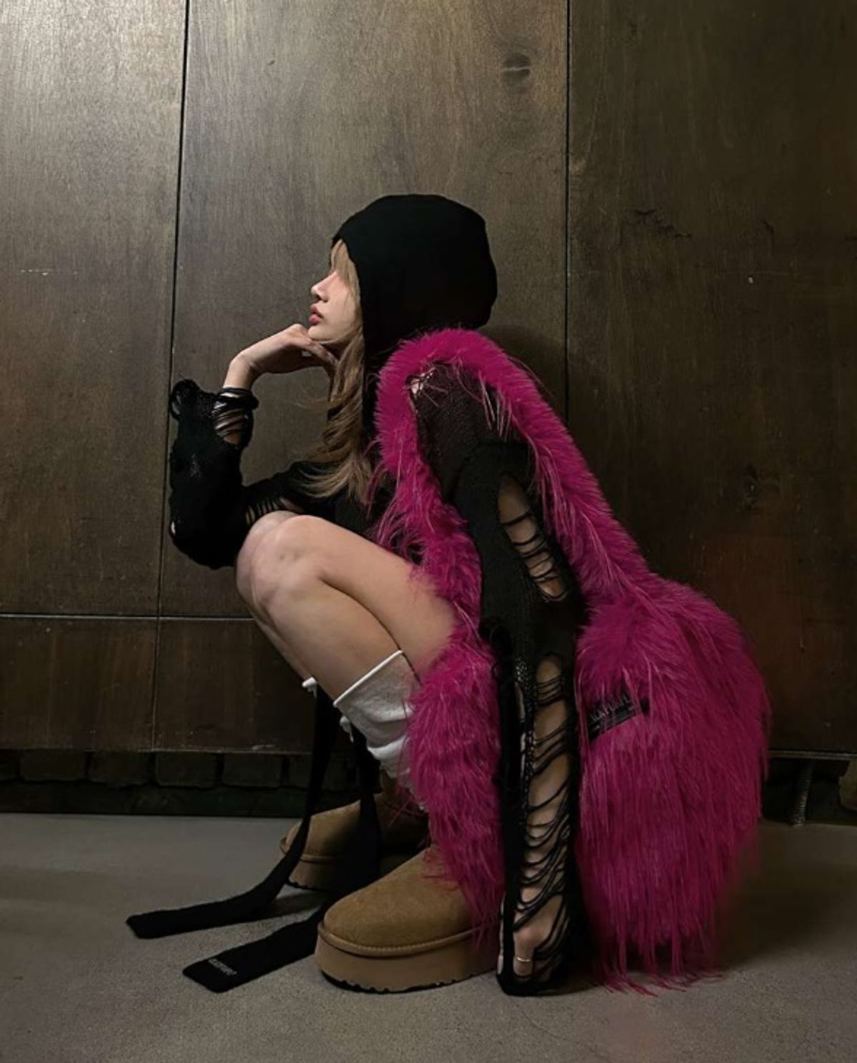 블랙 퍼플(BLACK PURPLE) Pug Bag - Magenta