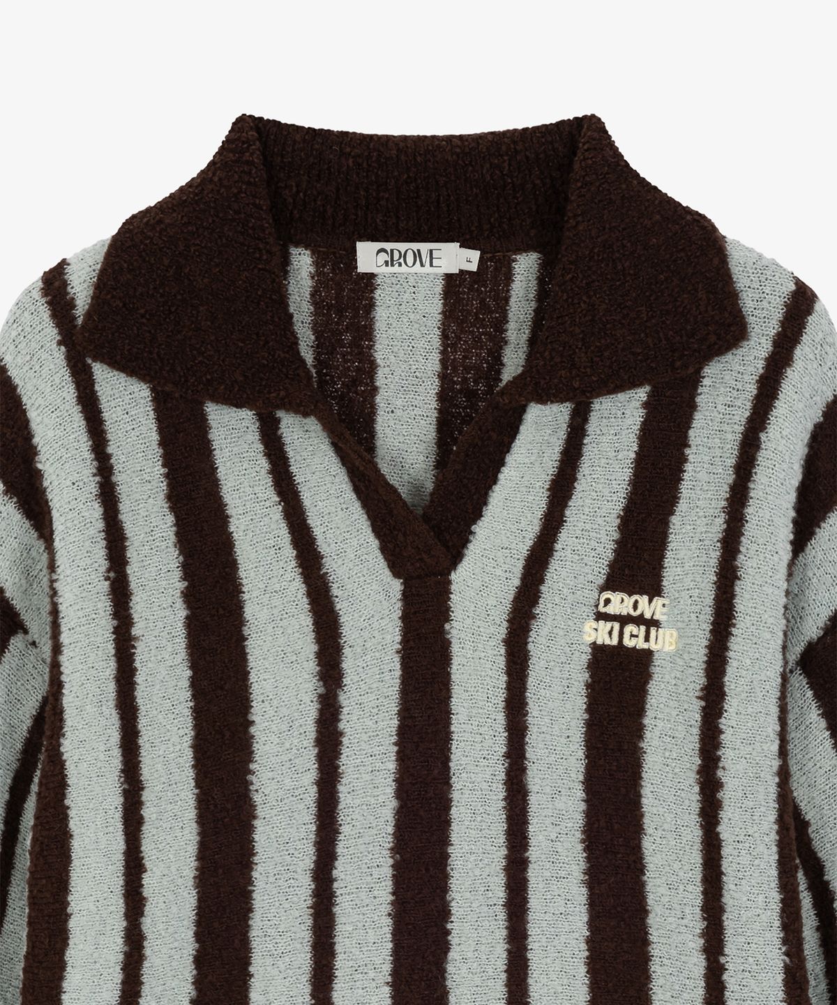 그로브(GROVE) MOLLING STRIPE COLLAR KNIT (3COLOR)