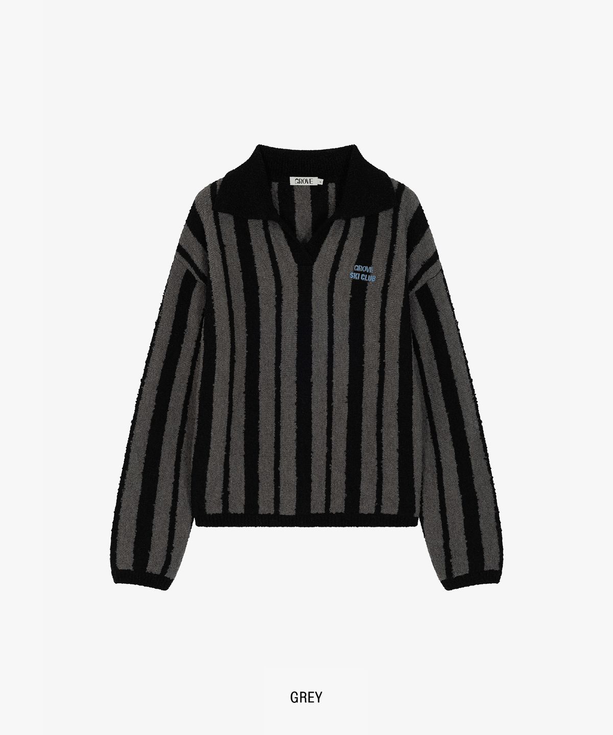 그로브(GROVE) MOLLING STRIPE COLLAR KNIT (3COLOR)