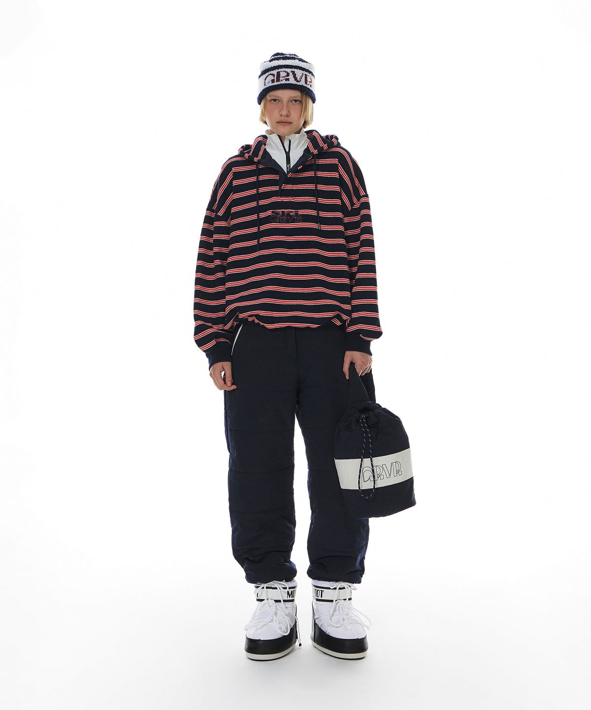 그로브(GROVE) GRAFICO STRIPE HOODIE (3COLOR)