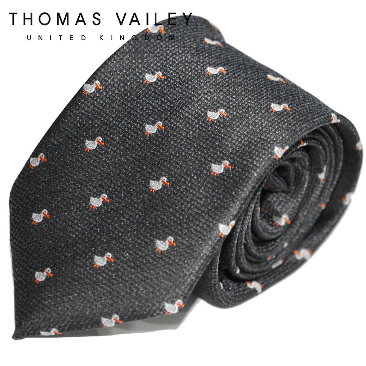 토마스 베일리(THOMAS VAILEY) 패션넥타이-오리 그레이 8cm