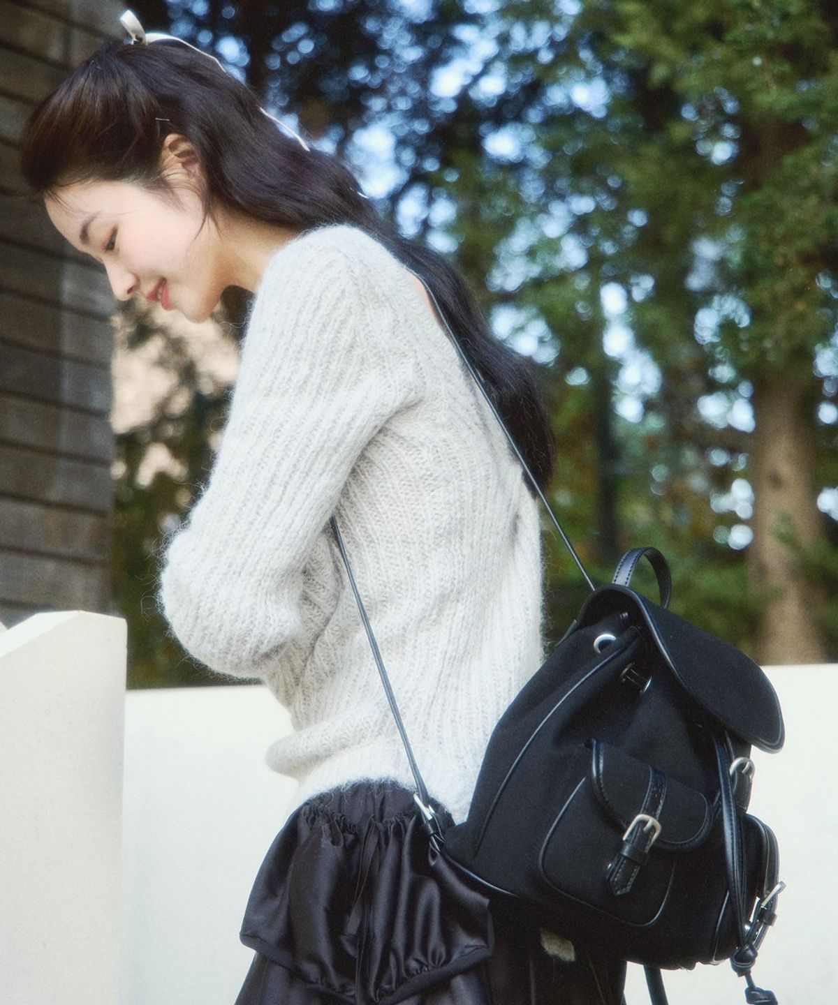 아오하(AHOHA) 키핀 백팩 스웨이드 블랙