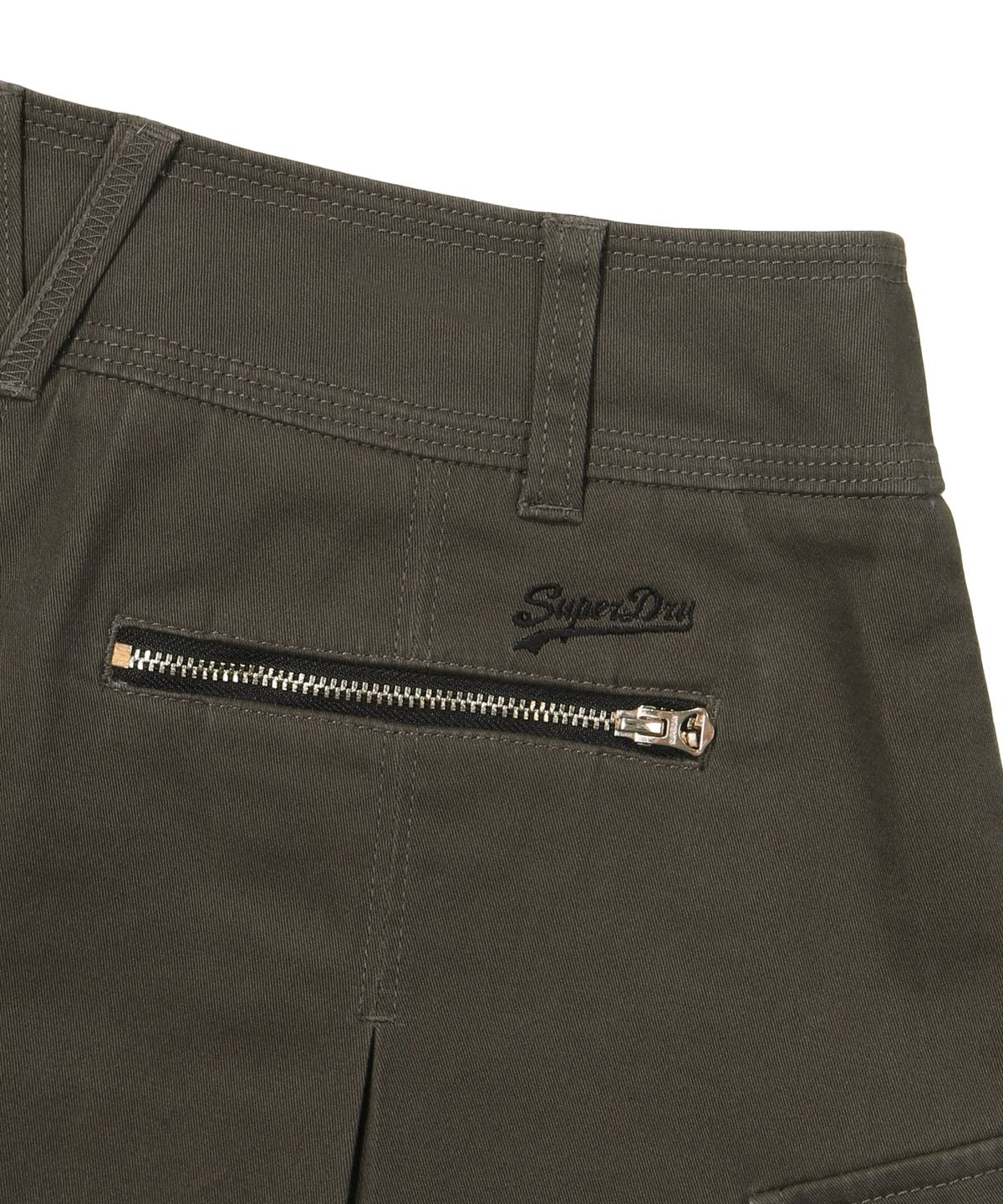 슈퍼드라이(SUPERDRY) W 카고 플레어 미니스커트 카키