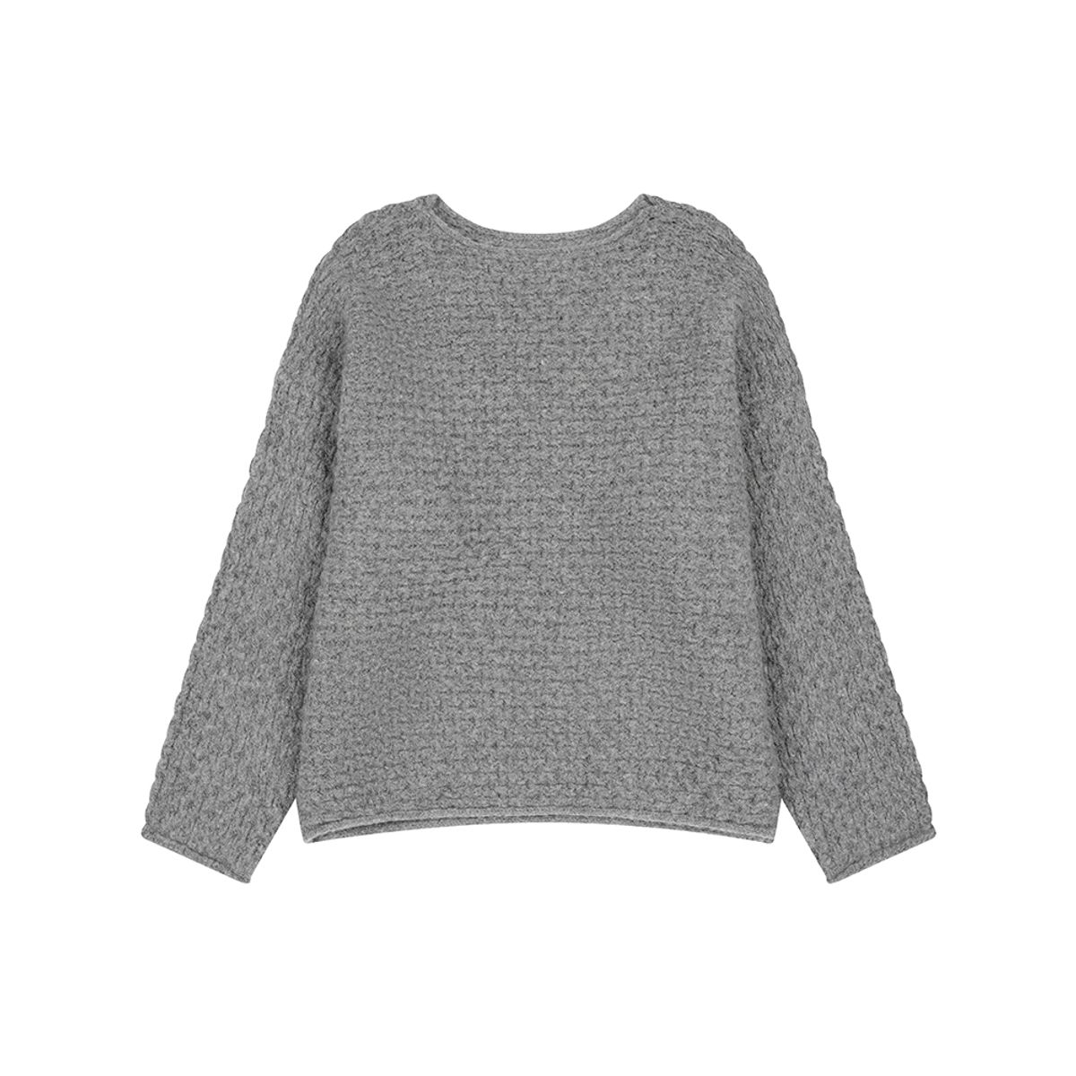 웬스데이딜라잇(WEDNESDAY DELIGHT) WD_Grid loose fitting knit top_2color