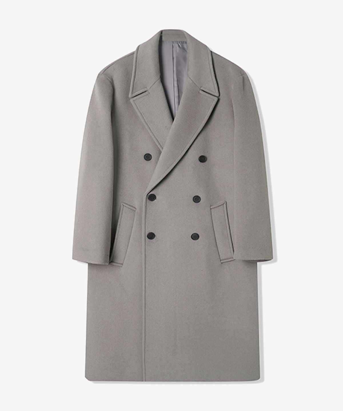 애드호크(ADHOC) 남성 더블 브레스티드 코트 (LT-KHAKI) (HAAHC13)