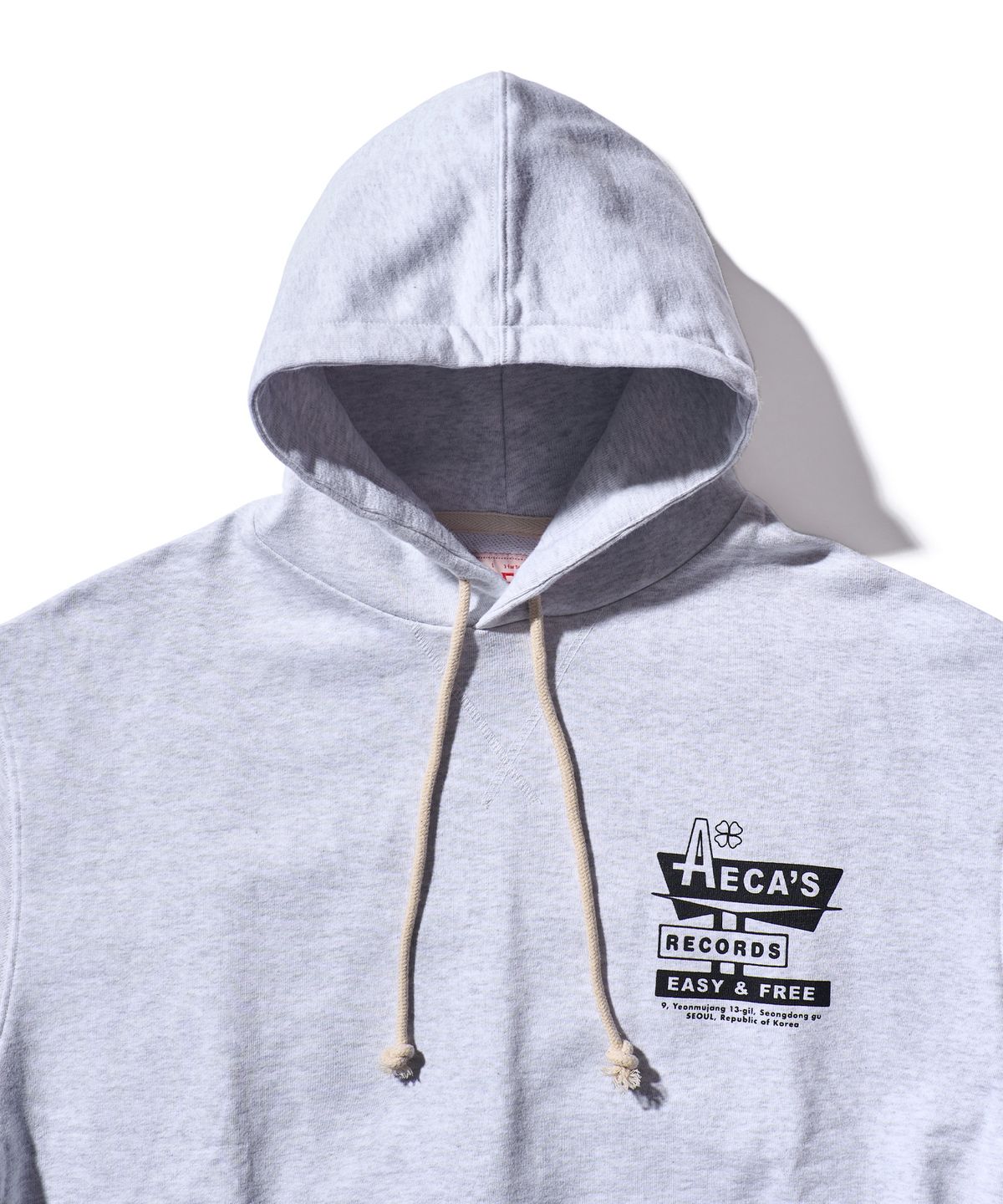 에이카화이트(AECA) AECA RECORD SHOP SWEAT HOODIE-LIGHT GREY