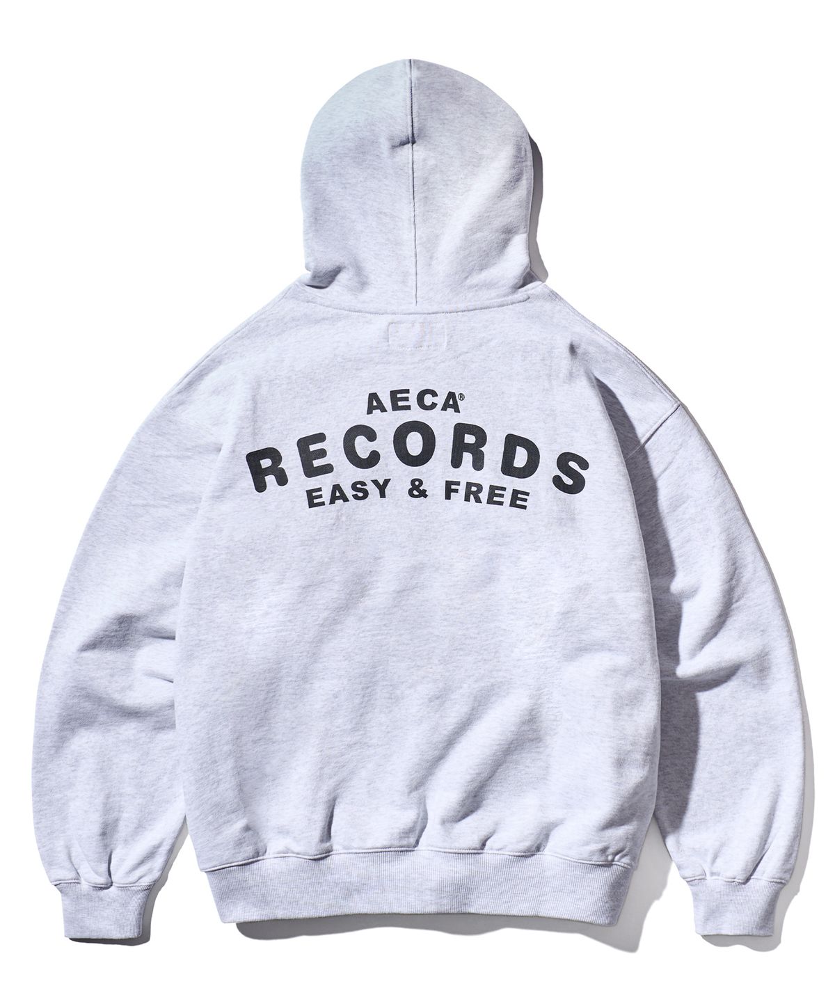 에이카화이트(AECA) AECA RECORD SHOP SWEAT HOODIE-LIGHT GREY