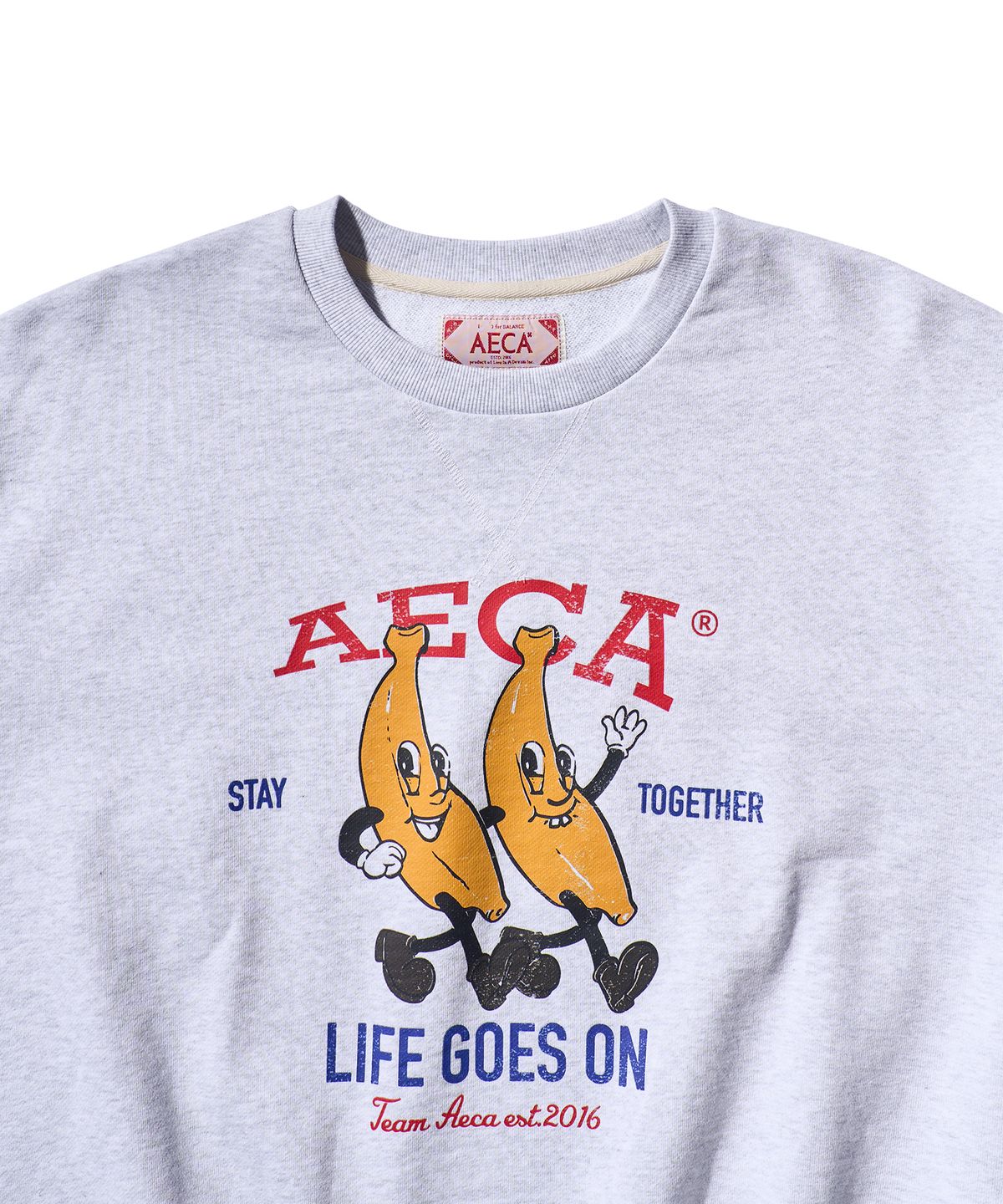에이카화이트(AECA) STAY TOGETHER SWEAT SHIRT-LIGHT GREY