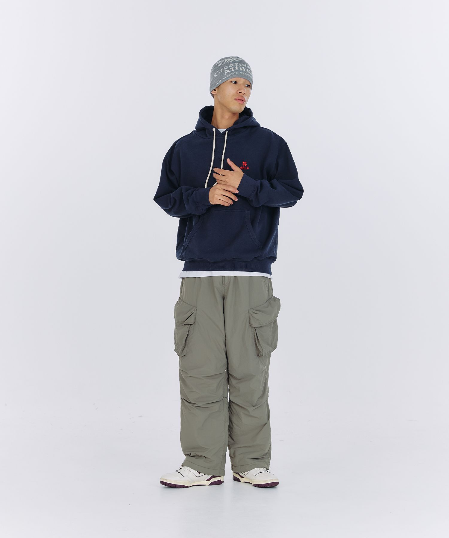 MUSINSA | AECA WHITE EVERYDAY AECA CLOVER HOODIE-WASHED CORAL