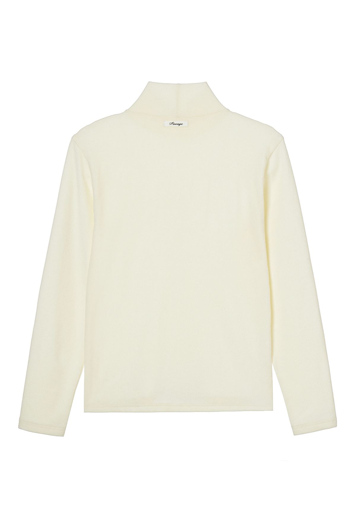 세비지(SAVAGE) Turtle Neck Jersey - Ivory