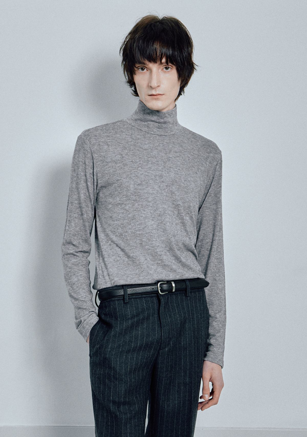세비지(SAVAGE) Turtle Neck Jersey - Grey