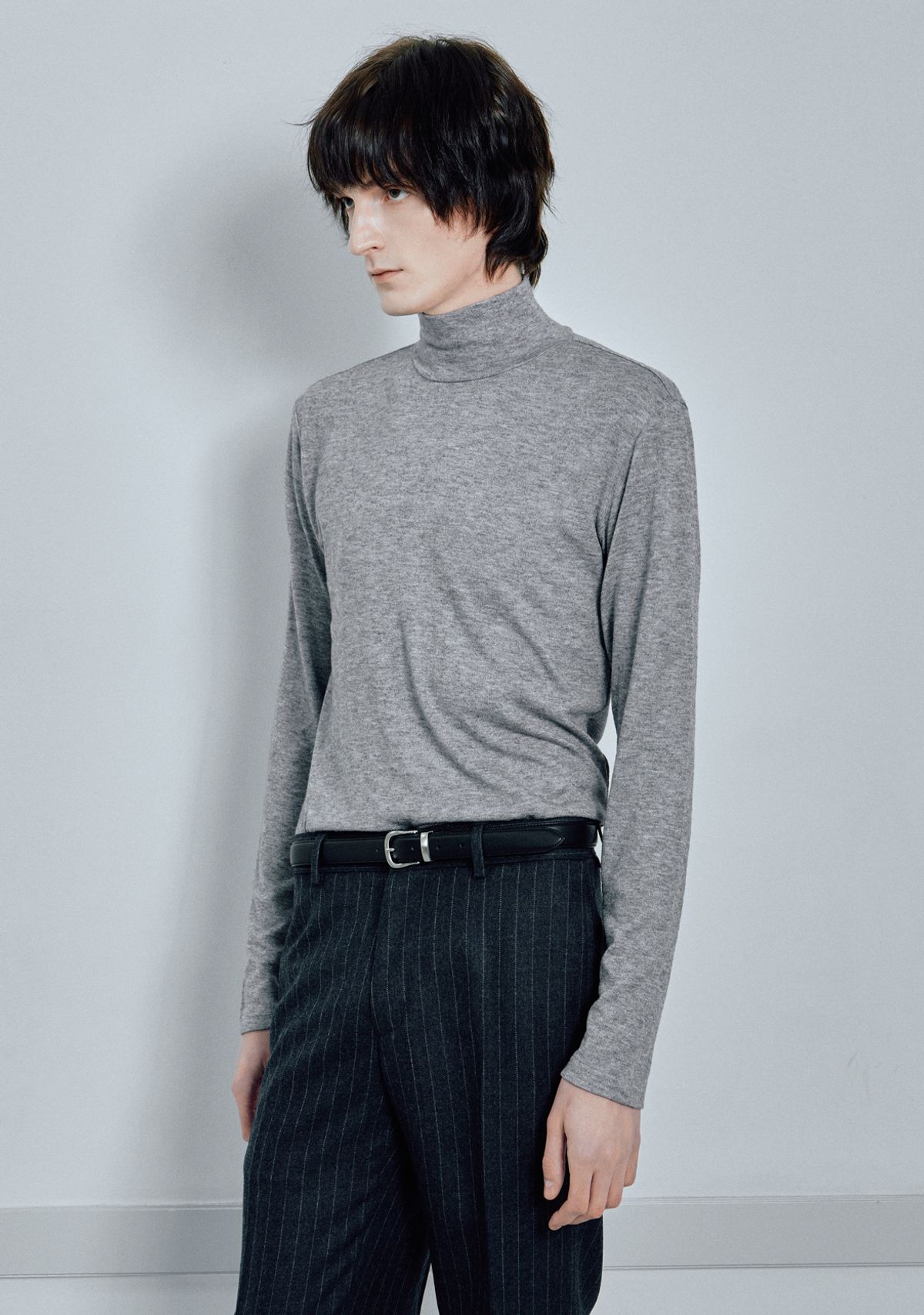 세비지(SAVAGE) Turtle Neck Jersey - Grey