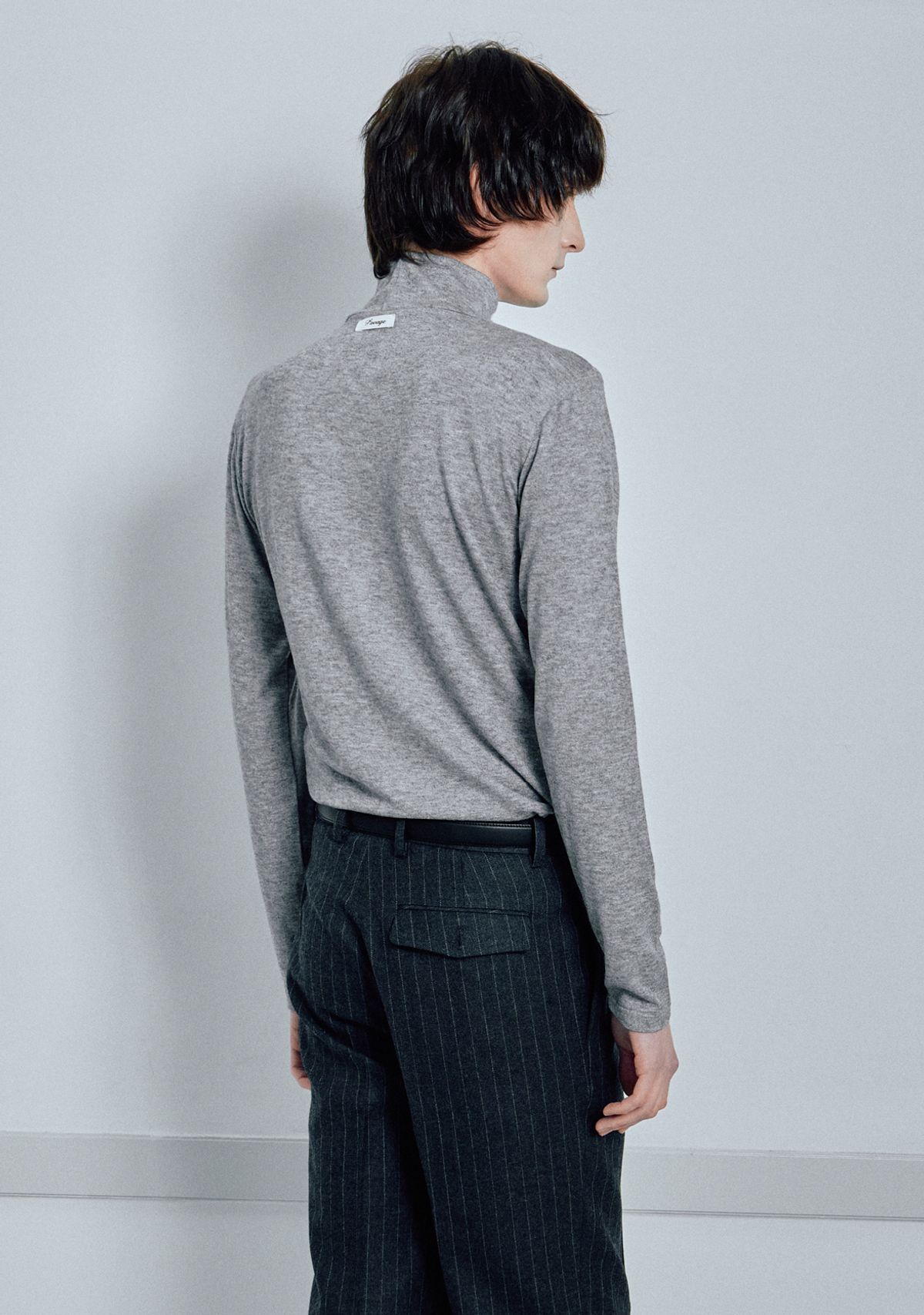 세비지(SAVAGE) Turtle Neck Jersey - Grey