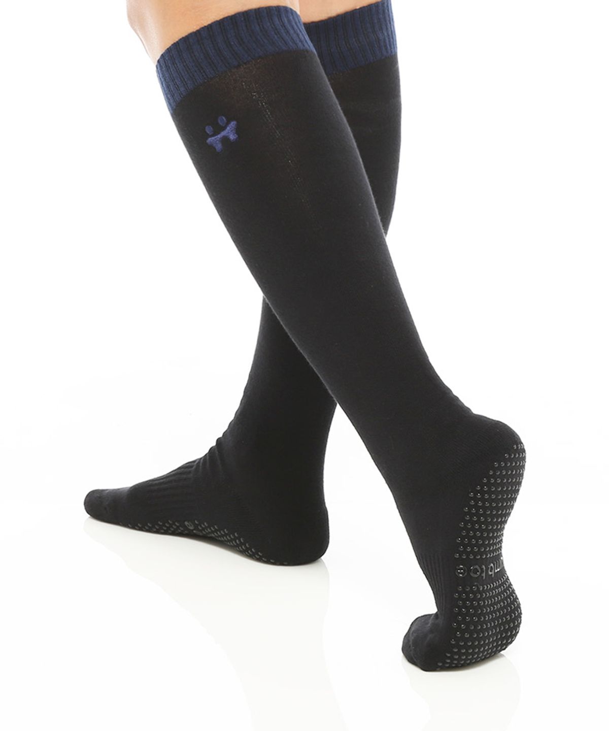 떰토(THUMBTOE) Knee Socks Black 필라테스 니삭스 무봉제 심리스 미끄럼방지 양말