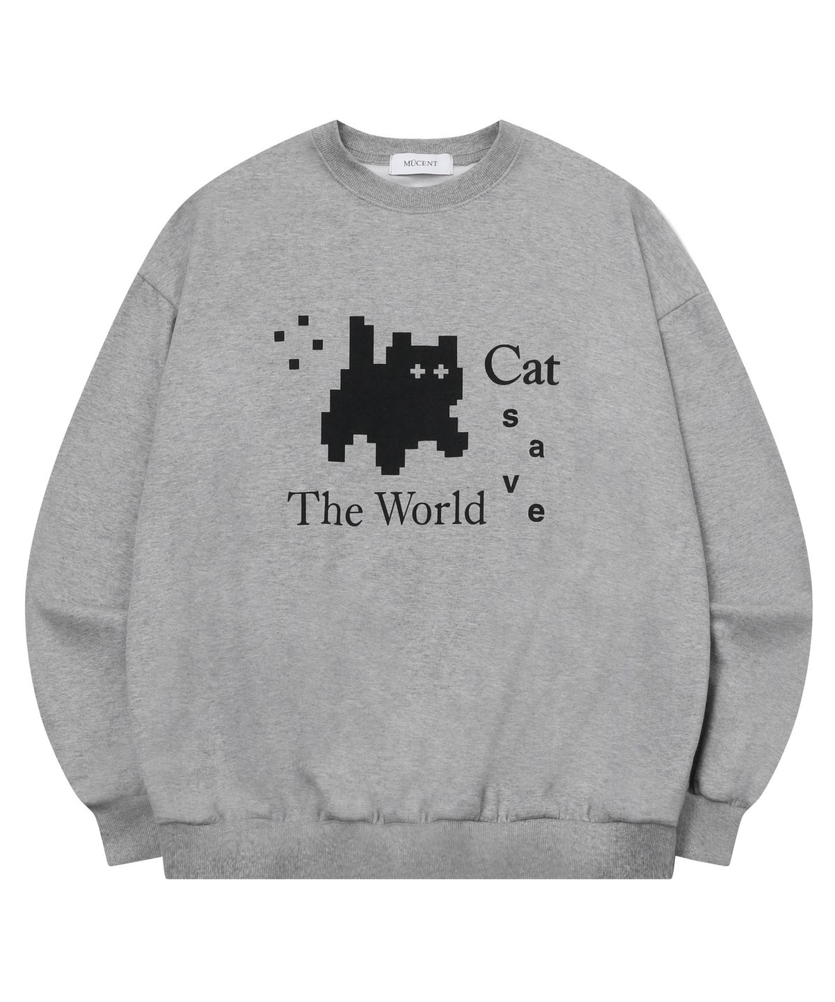 캣세이브더월드(CATSAVETHEWORLD) 픽셀 아트 맨투맨 (2컬러)