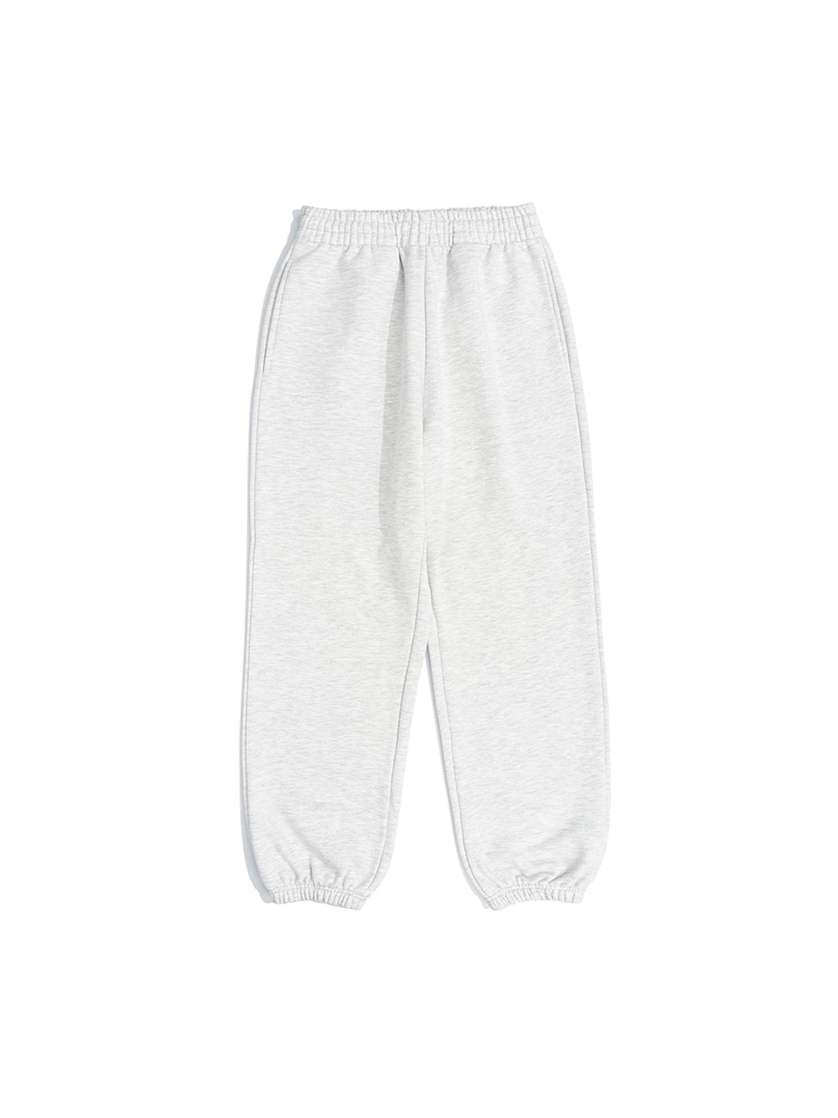 비캔버스(BECANVAS) [SET UP] OVERFIT 2WAY ZIP-UP & STRAIGHT or JOGGER SEWATPANTS - LIGHT MELANGE