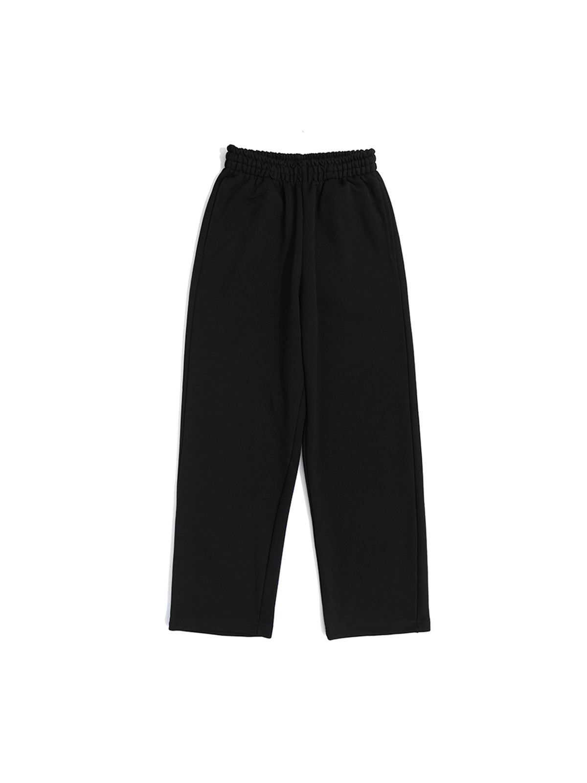 비캔버스(BECANVAS) [SET UP] OVERFIT 2WAY ZIP-UP & STRAIGHT or JOGGER SEWATPANTS - BLACK