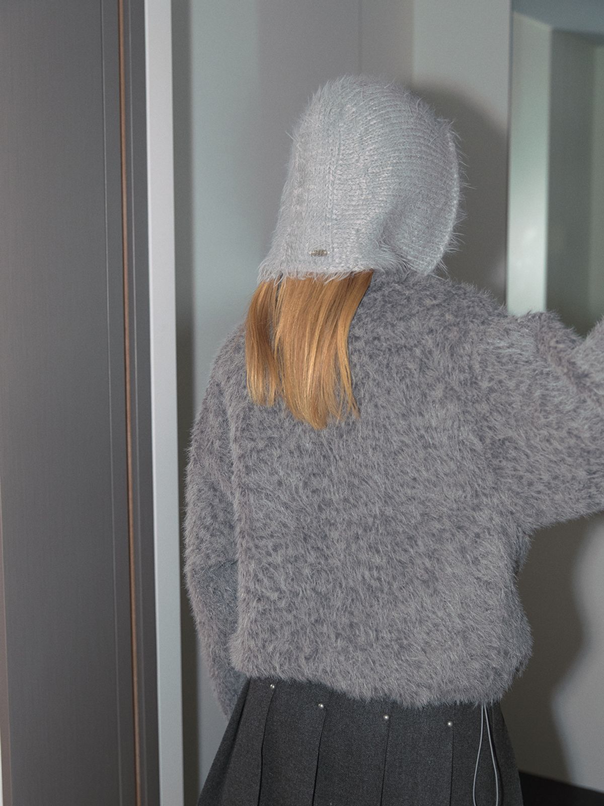 아수라(ASURA) BABY ANGEL HOODIE HAT (GREY)