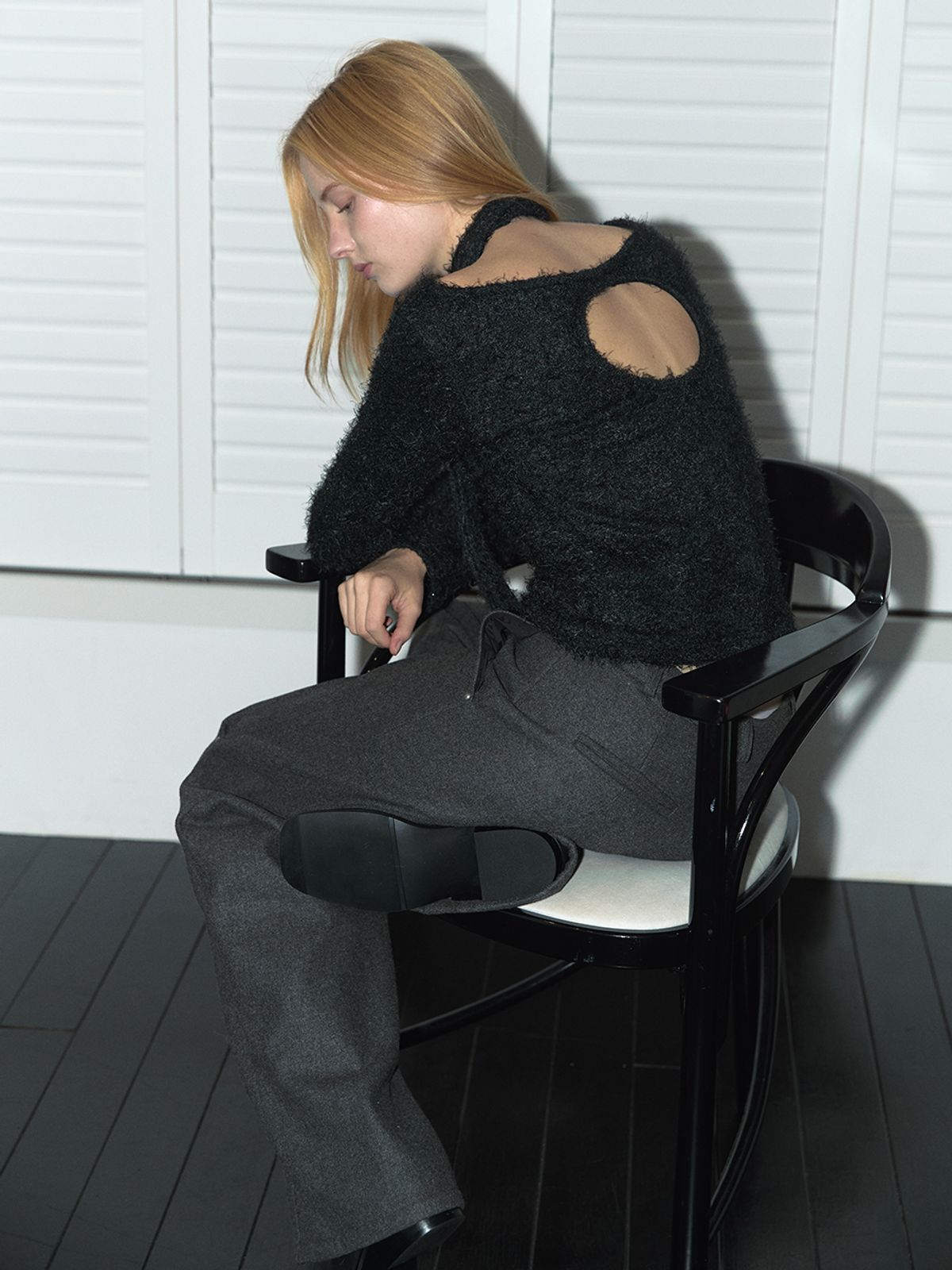 아수라(ASURA) STRING HOLE BLING T (BLACK)