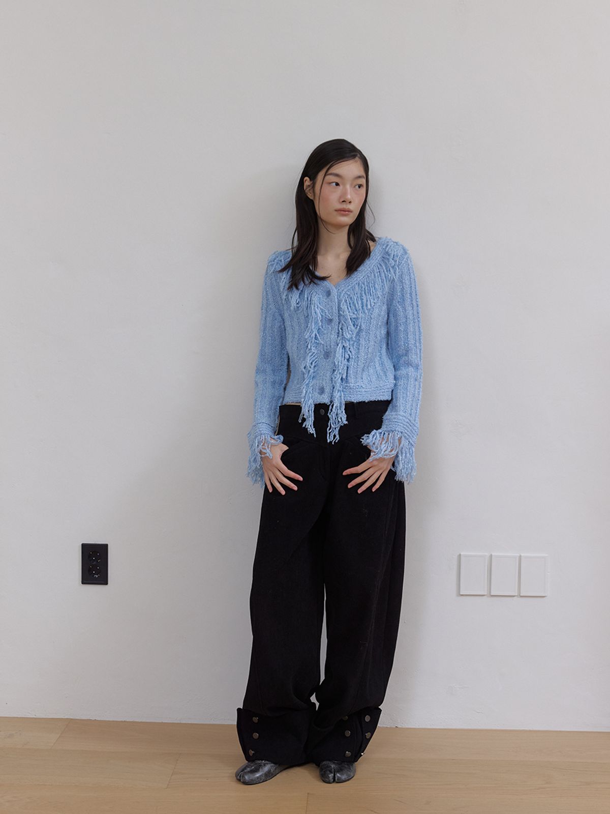 아수라(ASURA) HAILEY TASSEL CADIGAN (SKY BLUE)