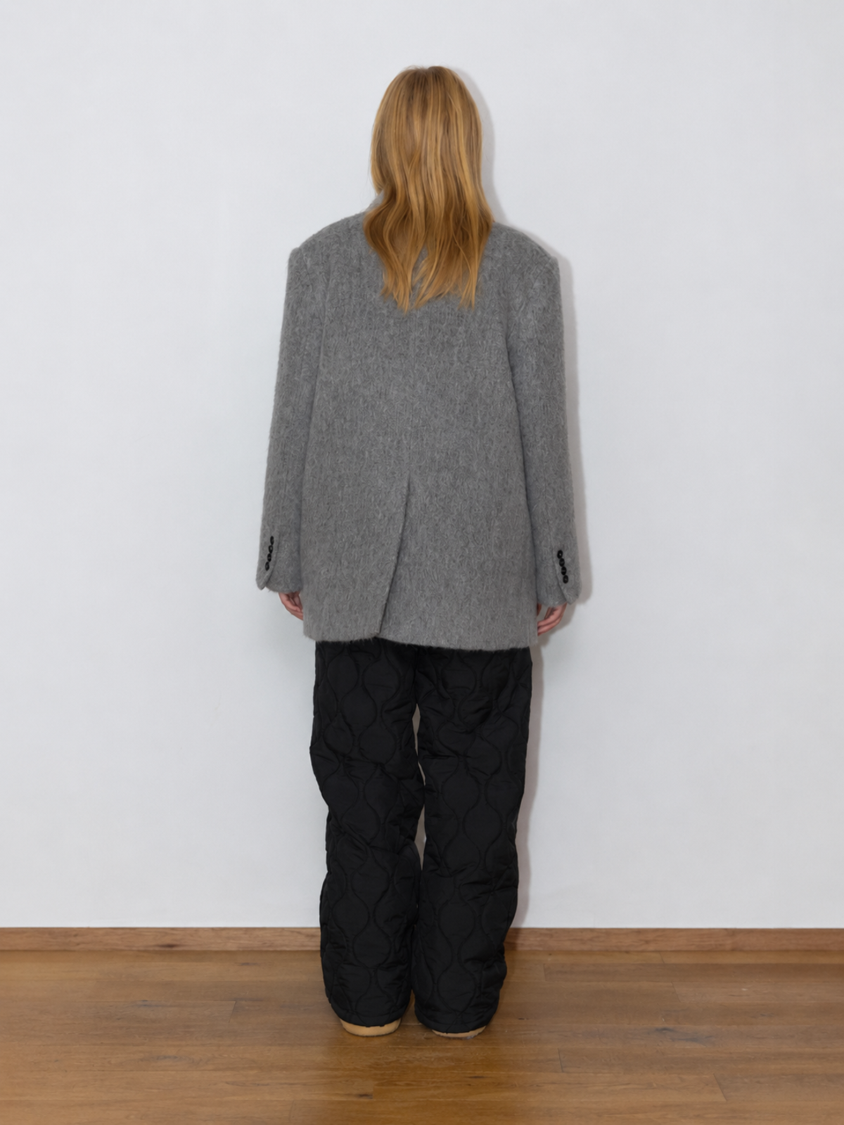 아수라(ASURA) MOHAIR WOOL JACKET (MELANGE GREY)