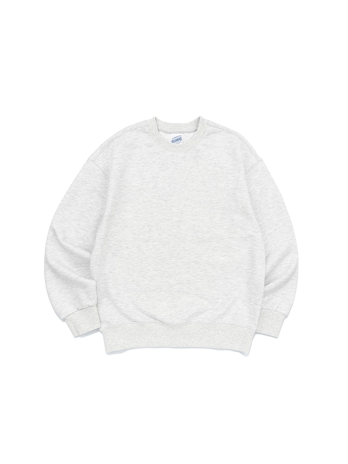 비캔버스(BECANVAS) [SET UP] OVERFIT MTM or HOOD & STRAIGHT SEWATPANTS - LIGHT MELANGE