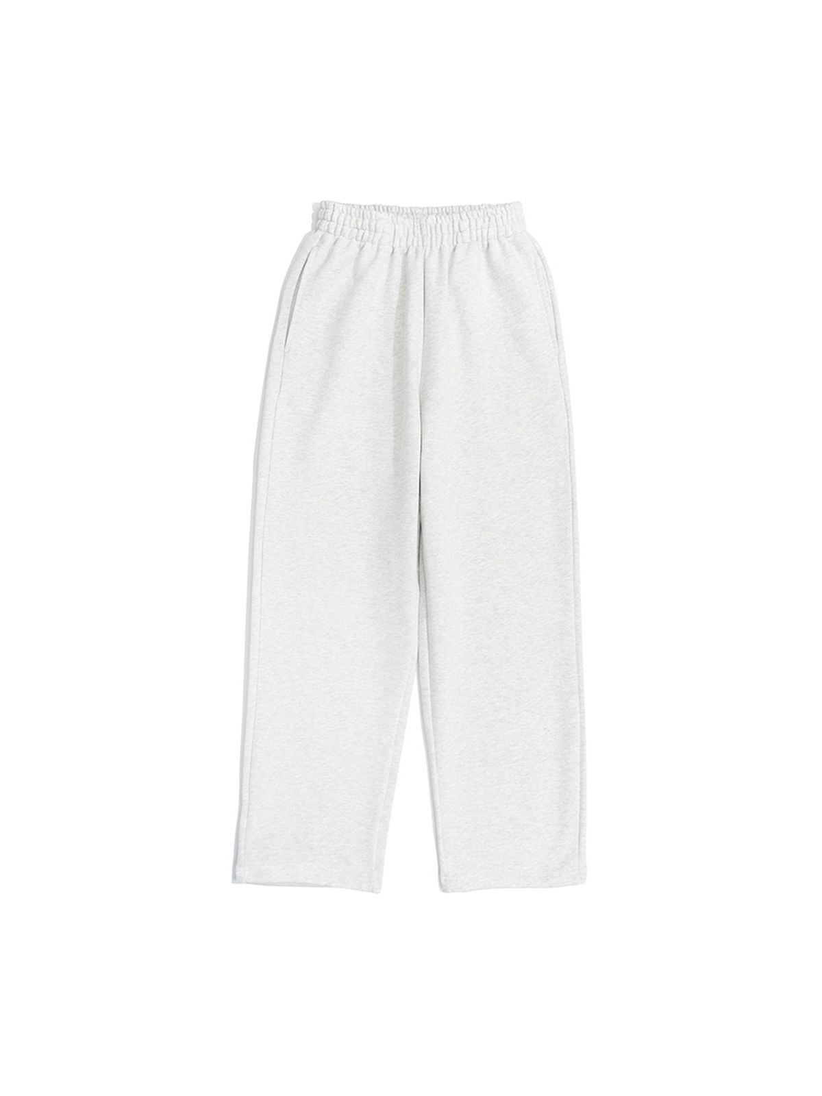 비캔버스(BECANVAS) [SET UP] OVERFIT MTM or HOOD & STRAIGHT SEWATPANTS - LIGHT MELANGE