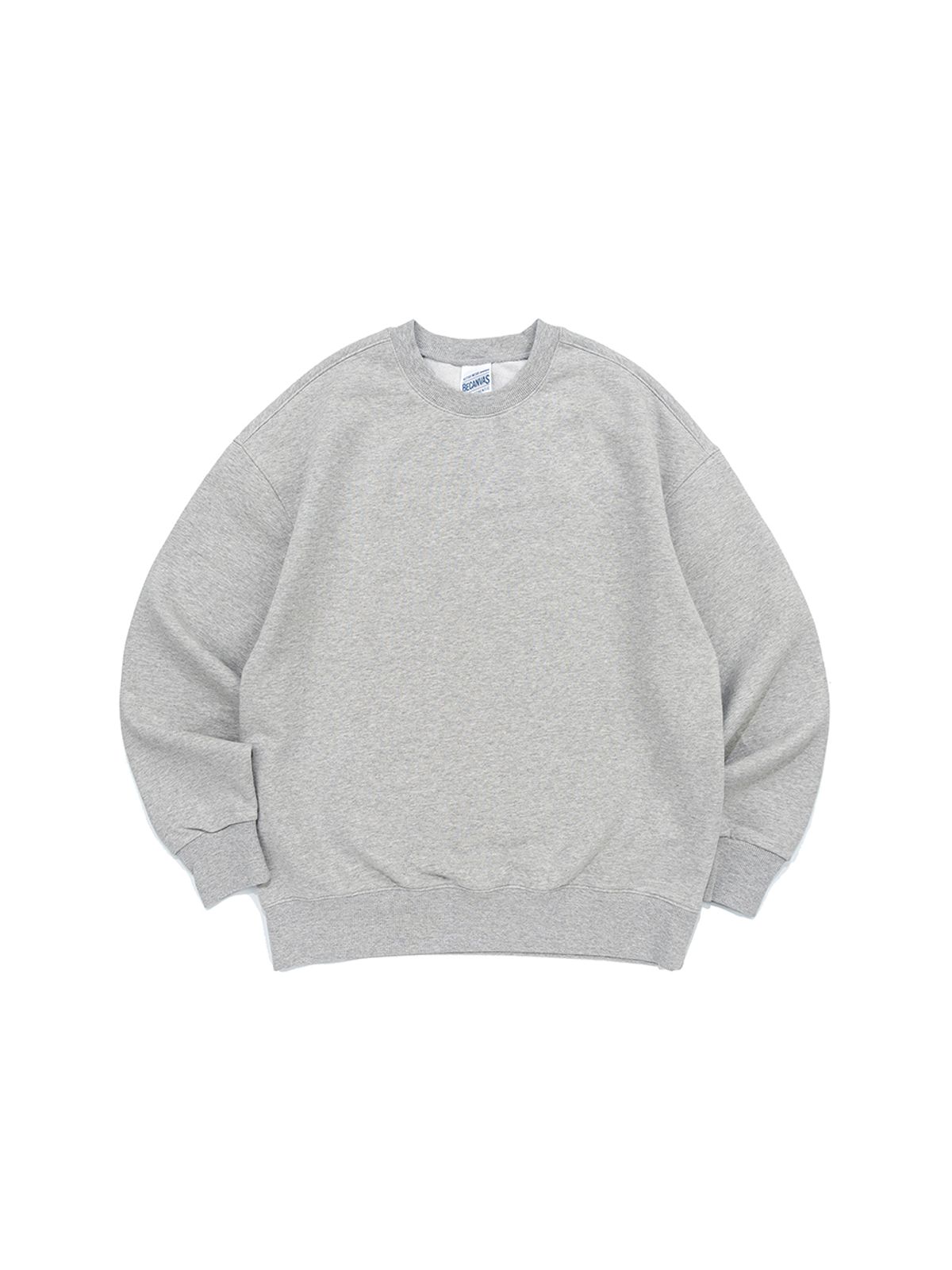 비캔버스(BECANVAS) [SET UP] OVERFIT MTM or HOOD & STRAIGHT SEWATPANTS - MELANGE
