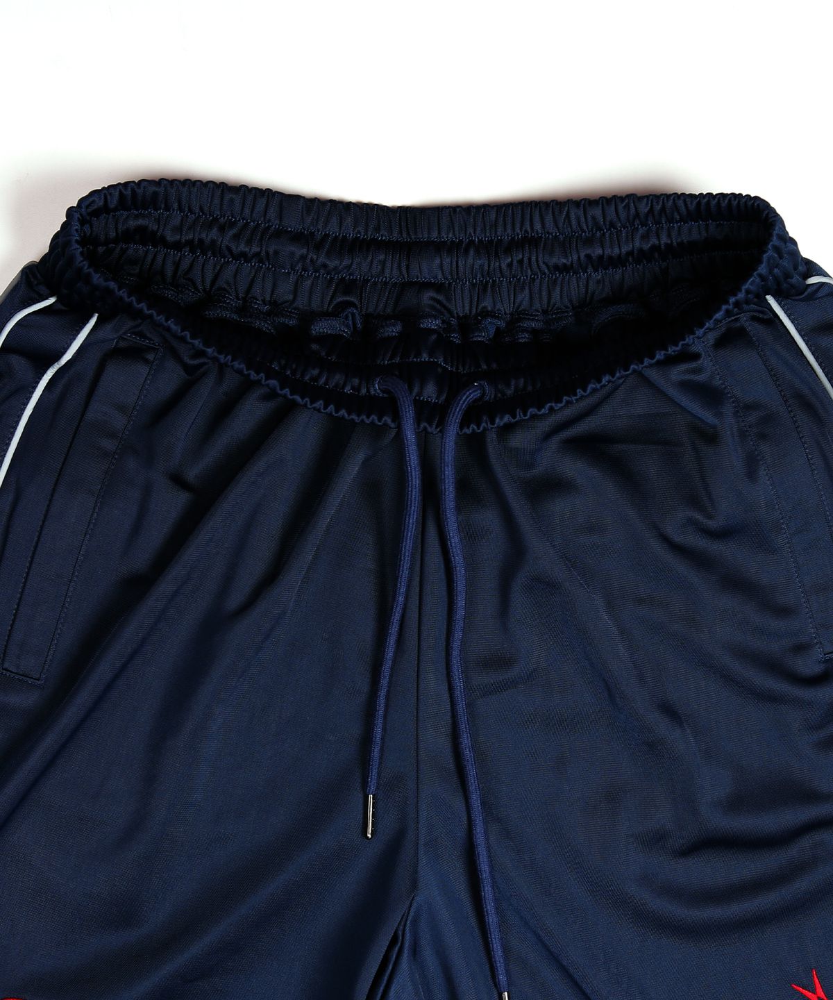 엑스톤즈(XTONZ) XP260 샤인 파이핑 와이드 트랙 팬츠 (NAVY)
