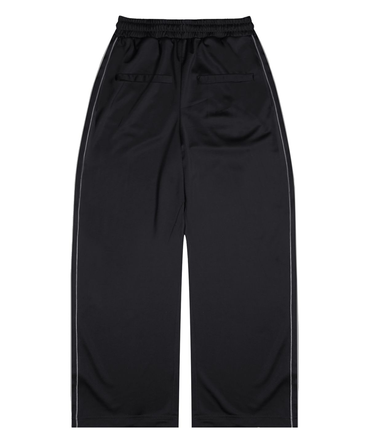 엑스톤즈(XTONZ) XP260 샤인 파이핑 와이드 트랙 팬츠 (BLACK)
