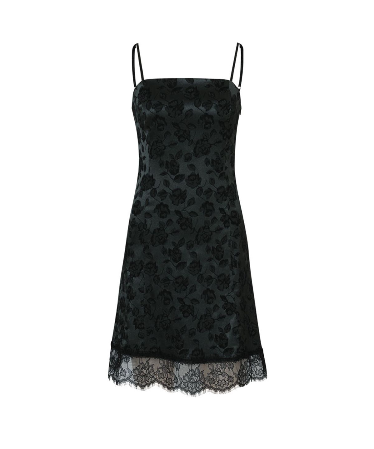 루루서울(LOULOUSEOUL) West Jacquard Slim Midi Dress (Green)