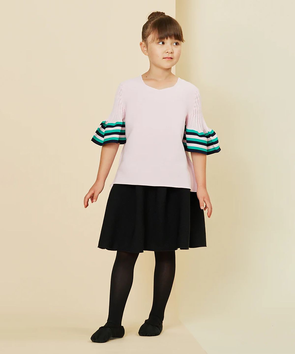 씨에프씨엘(CFCL) (W) 포터리 키즈 숏 슬리브 탑 파스텔 핑크 POTTERY KID SLEEVE TOP
