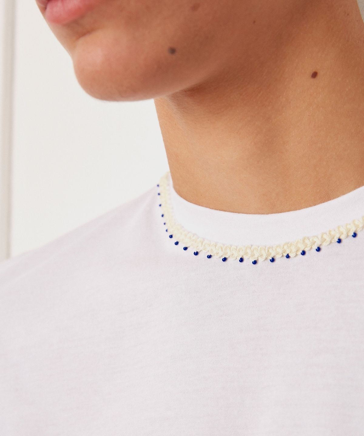 카르보네(CARBONE) (M) 비즈 티셔츠 오프 화이트 BEADS T-SHIRT OFF WHITE