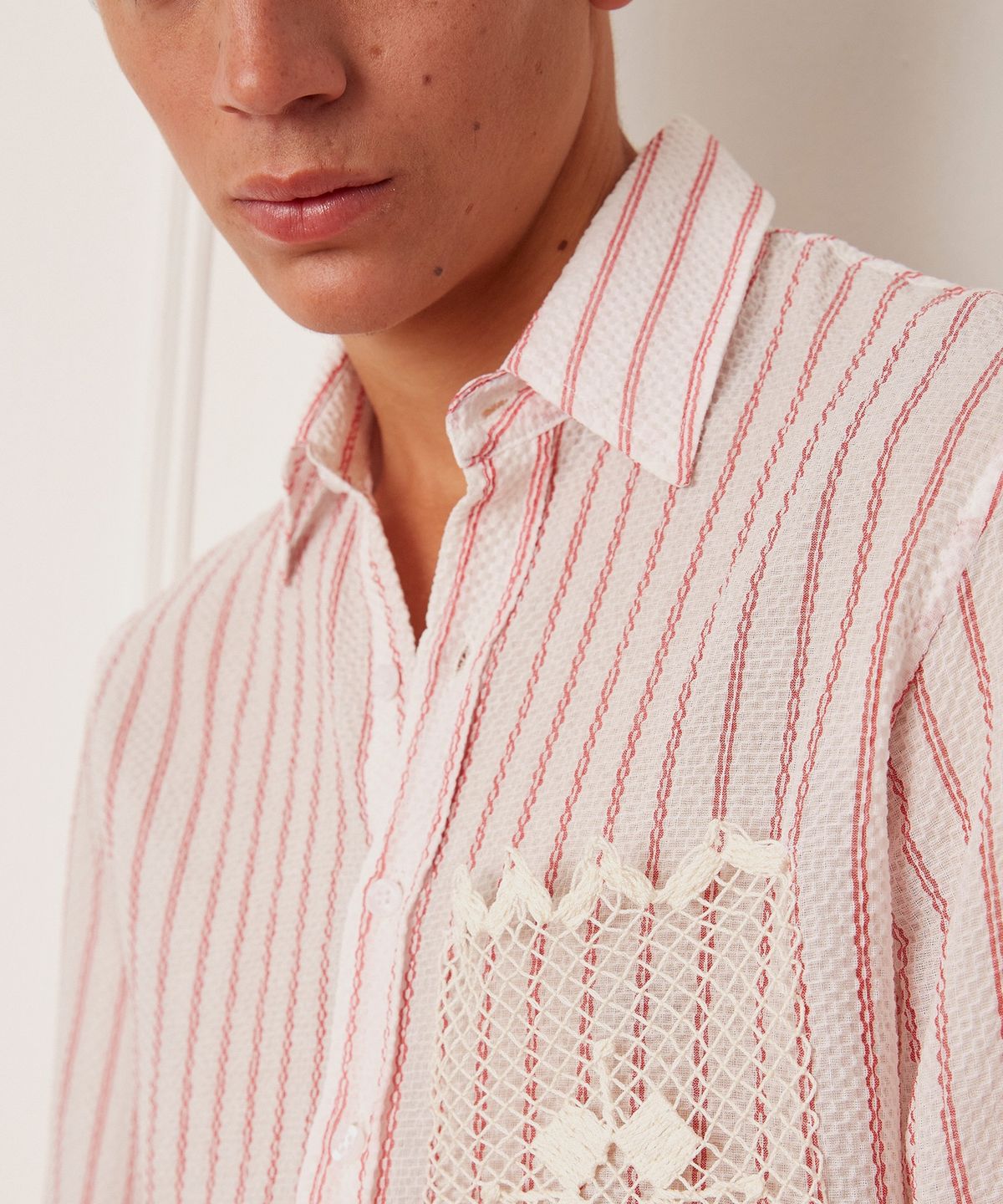 카르보네(CARBONE) (M) 클로케 셔츠 스트라이프 CLOQUE SHIRT STRIPED