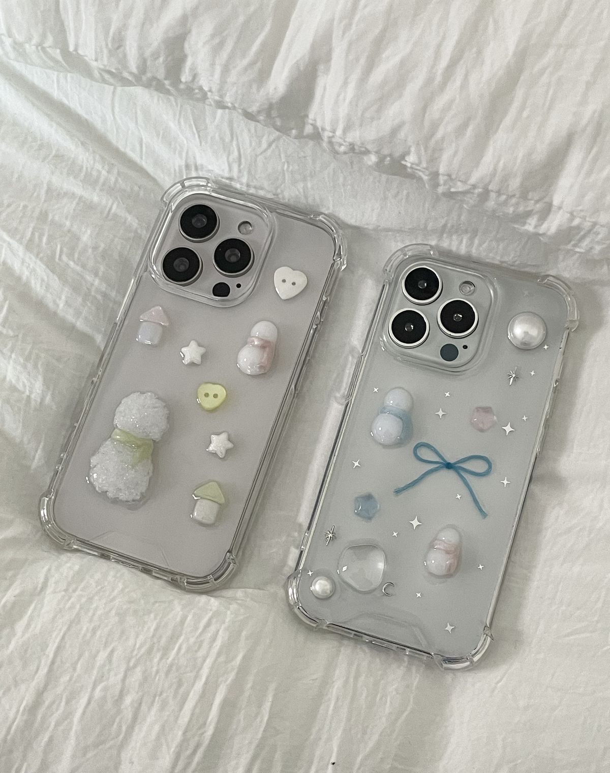 엘르벨(ELLE BELLE) handmade]muffler snowman  레진 폰케이스 키링