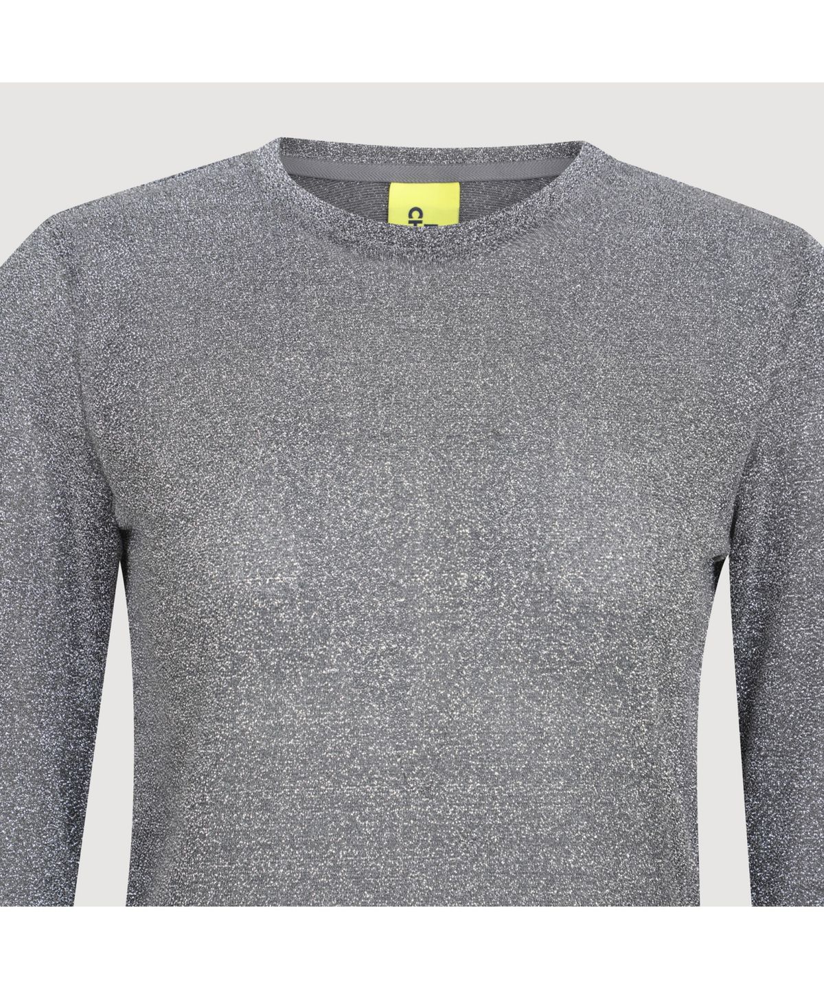 럭키슈에뜨(LUCKY CHOUETTE) [Holiday Edition] Metal Slim Fit Long-Sleeved T-shirts (silver) LFTAS25050SVX