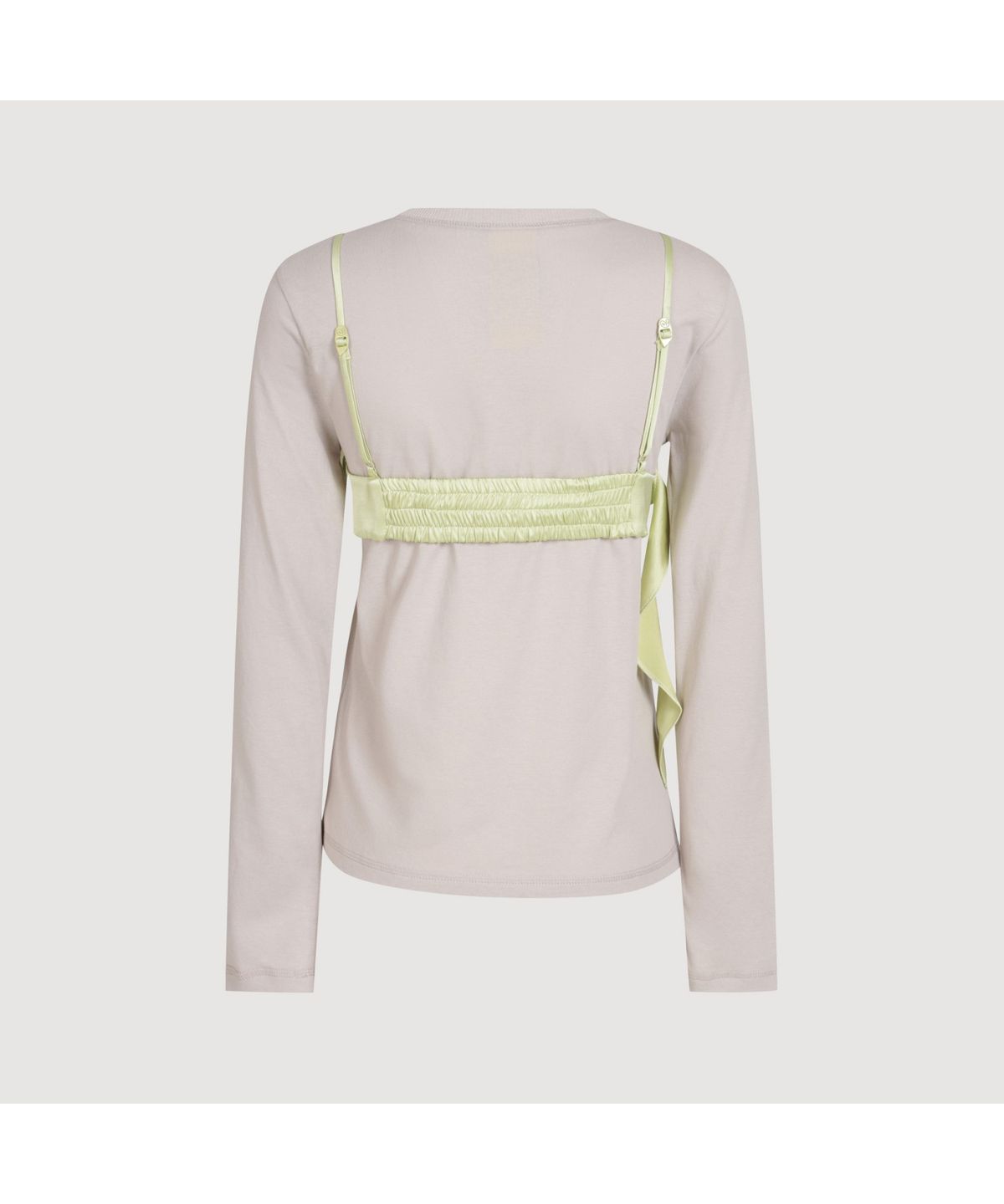 럭키슈에뜨(LUCKY CHOUETTE) [Holiday Edition] Bustier Long Sleeve T-shirts (Single Wear) (beige) LFTAS25040BEX