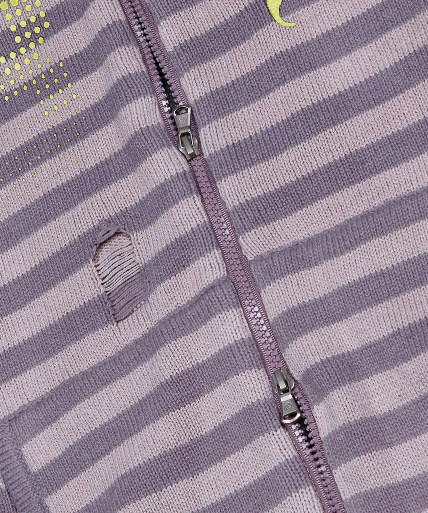 MUSINSA | XTONZ XTK131 Damage Stripe Knit Hoodie (PURPLE)