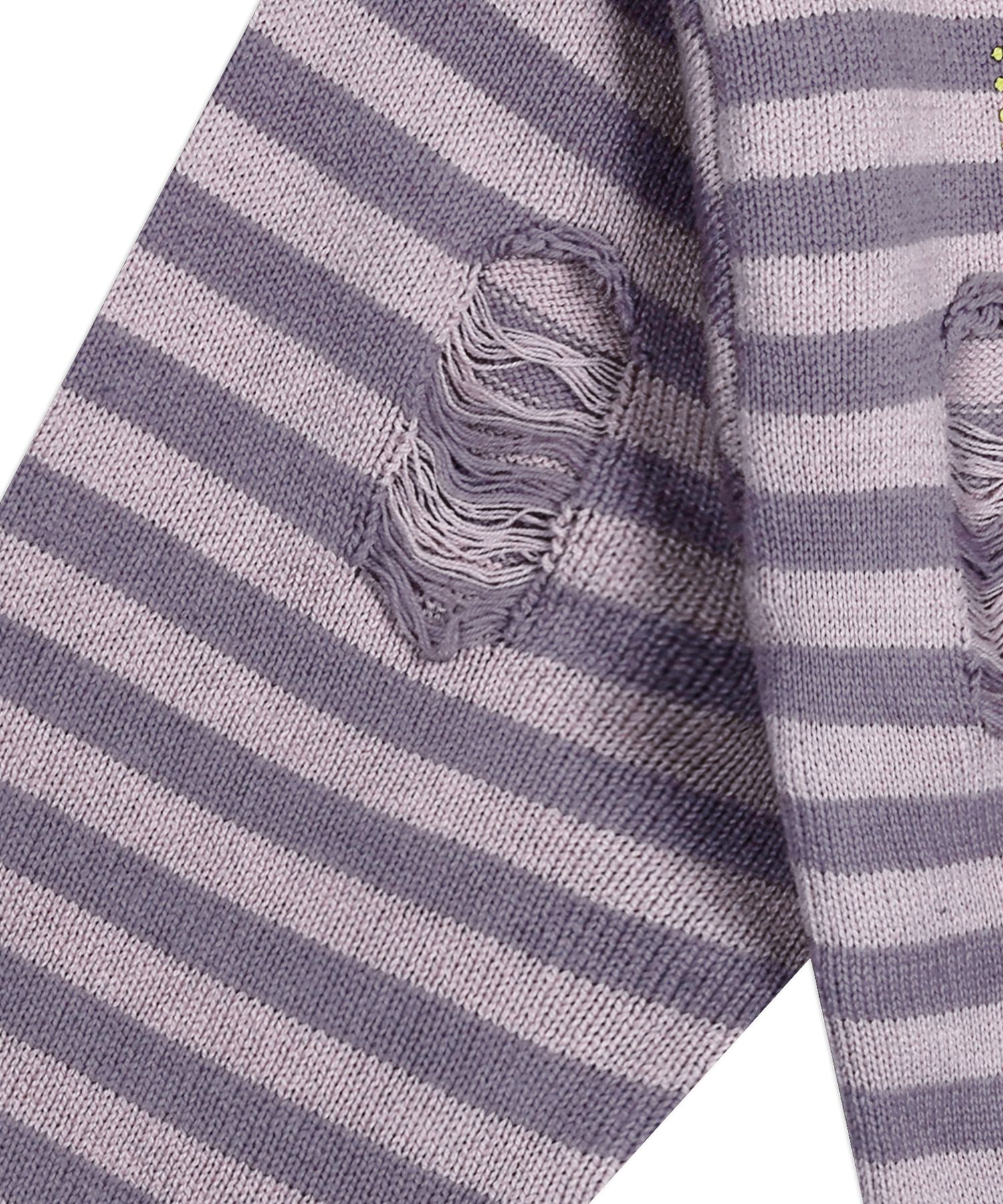 パーカー・フーディ XTONZ XTK131 Damage Stripe Knit Hoodie 5FT380 MUSINSA | XTONZ XTK131 Damage Stripe Knit Hoodie (PURPLE)