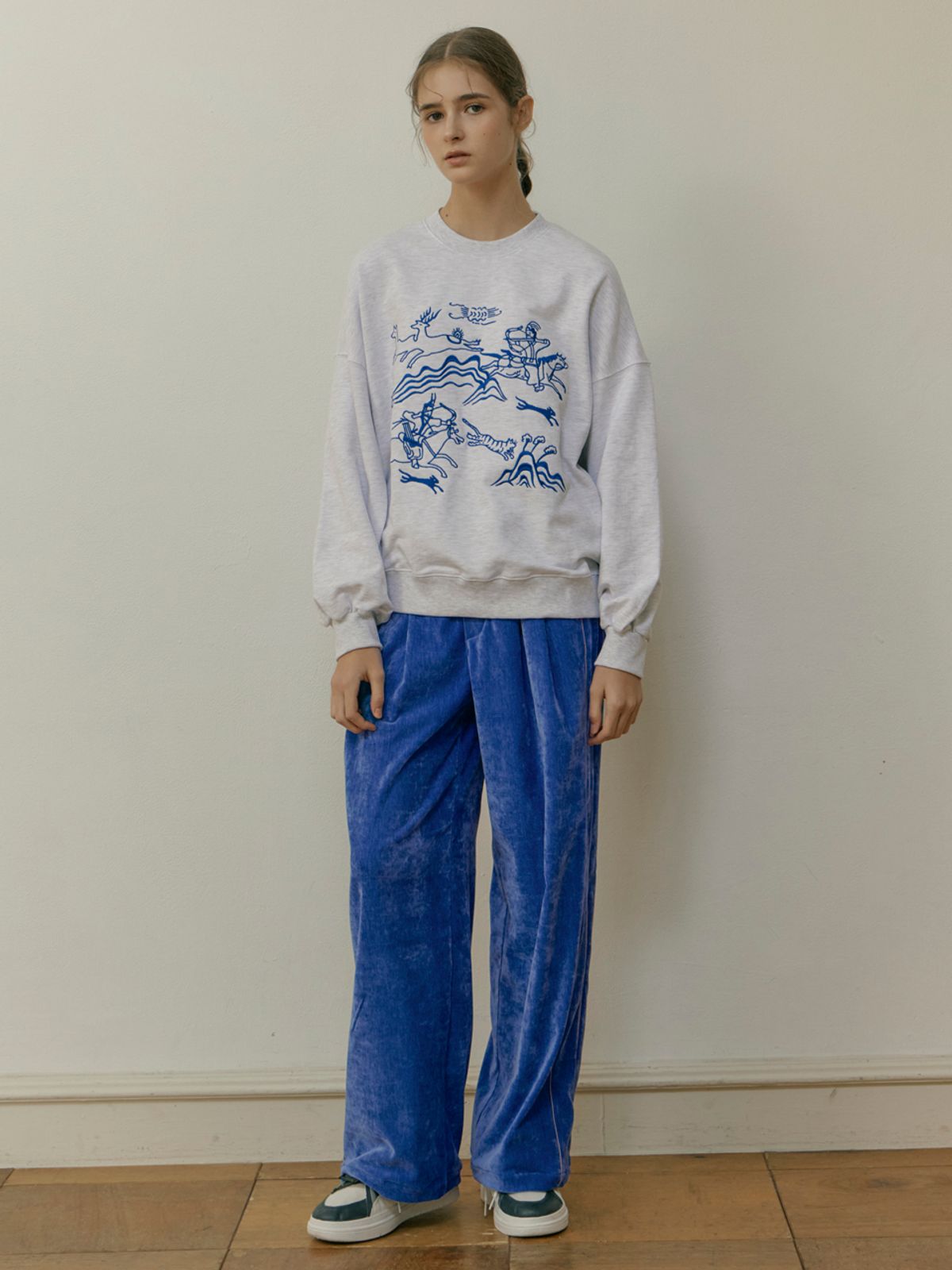 유가당(YUGADANG) 벨벳 와이드팬츠/FW/ Free size jogger pants