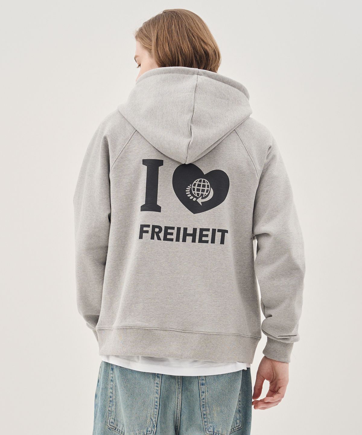 프라이하잇(THEFRHT) 오버사이즈 투웨이 아트웍 후드 집업 (그레이)